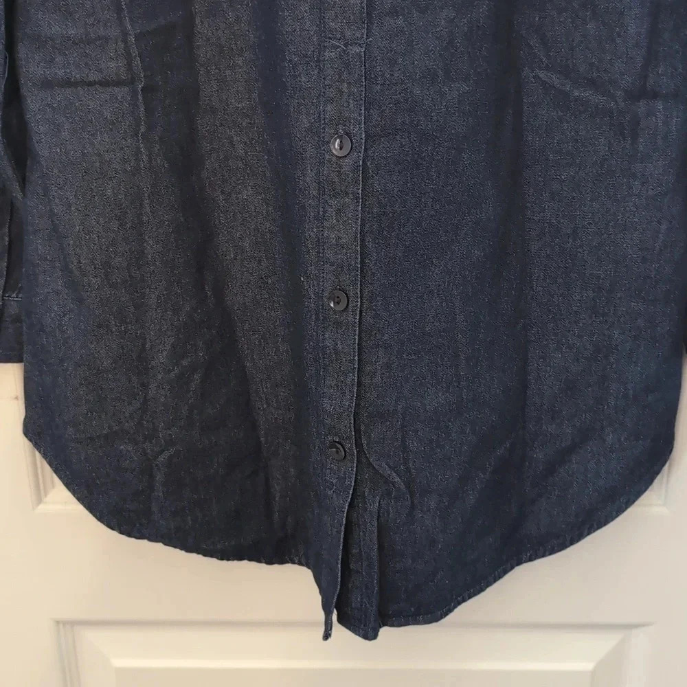Joan Rivers Regular Vintage Washed Denim Shirt with Pockets - Picture 7 of 8